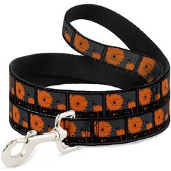 Dog Leash - Cassette Splatter Gray/Orange