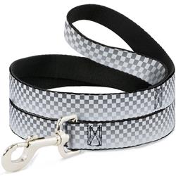Dog Leash - Checker Black/White Fade Out