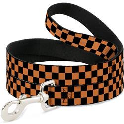 Dog Leash - Checker Orange/Blue