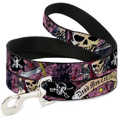 Dog Leash - Dead Men Tell No Tales Pink