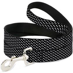 Dog Leash - Dog Bone Black/White