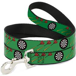 Dog Leash - Darts Green/Multi Color