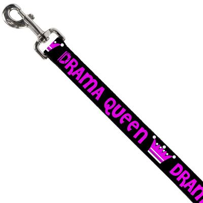 Dog Leash - DRAMA QUEEN Black/Fuchsia