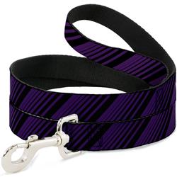 Dog Leash - Diagonal Stripes Purples