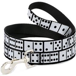 Dog Leash - Dominoes Black/White/Black