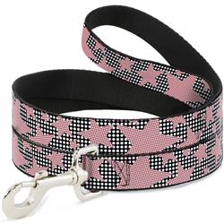 Dog Leash - Eighties Stars2 Black/White/Red