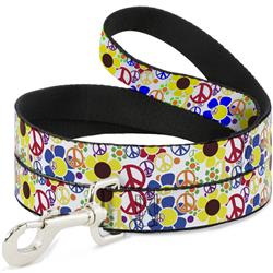 Dog Leash - Flower Peace Power