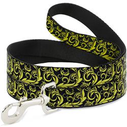 Dog Leash - Filigree Navy/Yellow