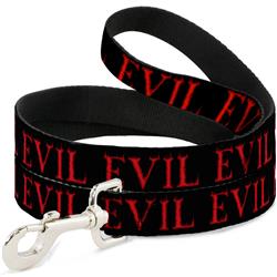 Dog Leash - Flaming EVIL Black/Red