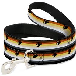 Dog Leash - Flag Bear Pride2 Black/Brown/Orange/Yellow/Tan/White/Gray/Black