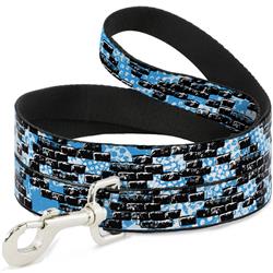 Dog Leash - Grunge Bricks Blue