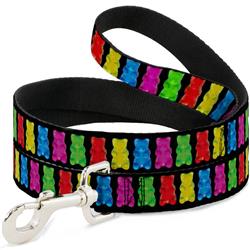 Dog Leash - Gummy Bears Black/Multi Color