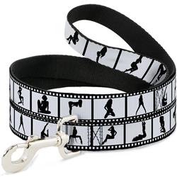 Dog Leash - Girls Posing Film Strip White/Black