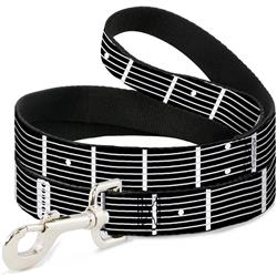 Dog Leash - Guitar Neck Black/White