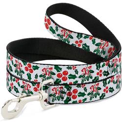 Dog Leash - Holly & Mistletoe
