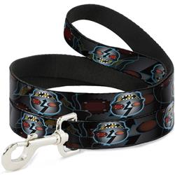Dog Leash - High Voltage Skull