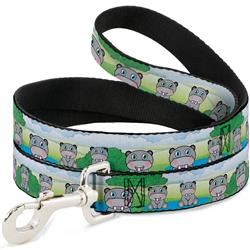 Dog Leash - Hippo Cartoon