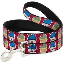 Dog Leash - Happy Cupcakes/Dots Pink/Green