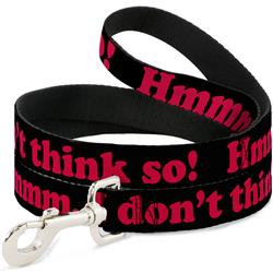 Dog Leash - HMMM, I DON'T THINK SO! Black/Pink