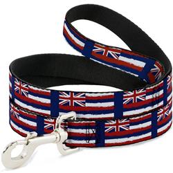 Dog Leash - Hawaii Flags Weathered Blue/Red/White