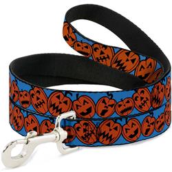 Dog Leash - Jack-o'-Lanterns Blue