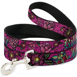 Dog Leash - Love Kills Pink