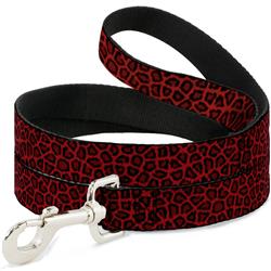 Dog Leash - Leopard Red
