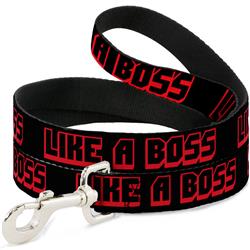 Dog Leash - LIKE A BOSS Black/Red