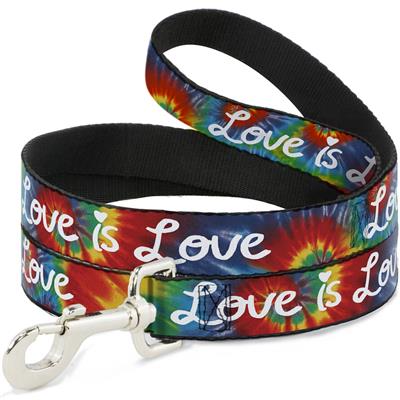 Dog Leash - LOVE IS LOVE BD Tie Dye/White