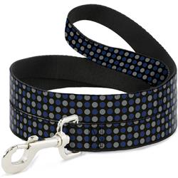 Dog Leash - Mini Polka Dots Black/Blue/Gray