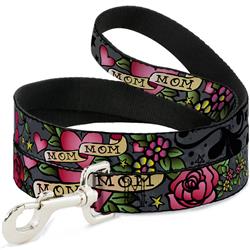 Dog Leash - Mom & Mom Gray