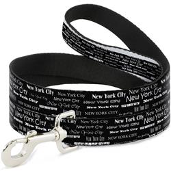 Dog Leash - New York City Black/White