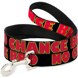 Dog Leash - NO CHANCE BRO Black/Yellow/Red