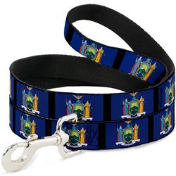 Dog Leash - New York Flags/Black