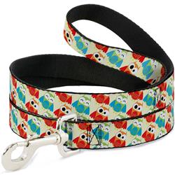 Dog Leash - Owl Eyes Yellow/Reds/Blues