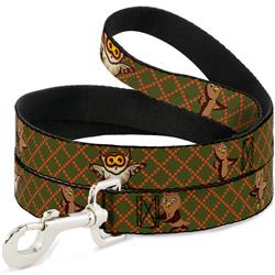 Dog Leash - Owls Expressions Multi Color