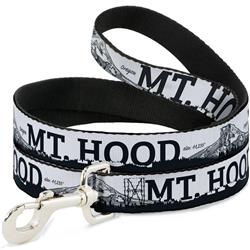 Dog Leash - Oregon MT. HOOD Scenery White/Grays