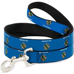 Dog Leash - Oklahoma State Flag Sky Blue/White