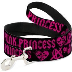 Dog Leash - Punk Princess Black/Fuchsia