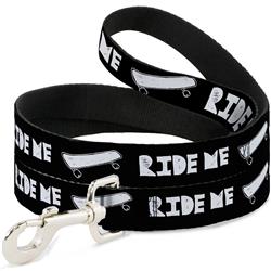 Dog Leash - RIDE ME Skateboard Black/White