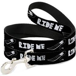 Dog Leash - RIDE ME Surfboard Black/White