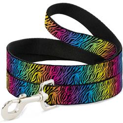 Dog Leash - Zebra Rainbow Ombre