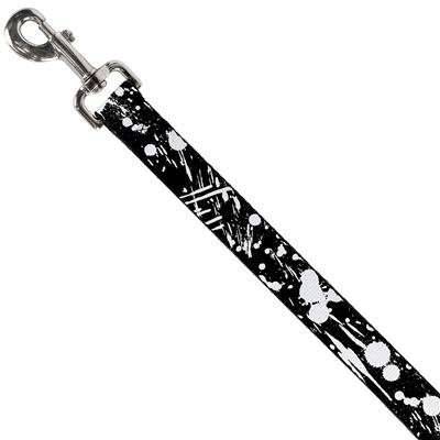 Dog Leash - Splatter Black/White