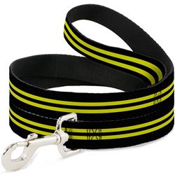 Dog Leash - Stripe Black/Yellow