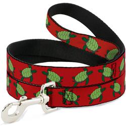 Dog Leash - Sea Turtles Red/Green