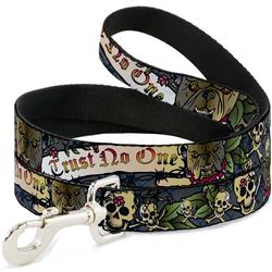 Dog Leash - Trust No One Gray
