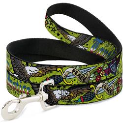 Dog Leash - Truth and Justice Green