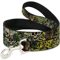 Dog Leash - Trust No One CLOSE-UP Yellow/Green/Blue-S