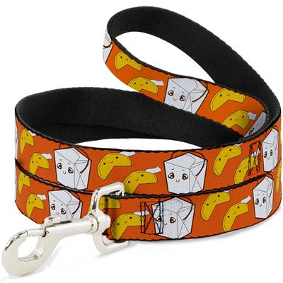 Dog Leash - Take Out/Fortune Cookies Orange