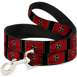 Dog Leash - Tennessee Flag/Black Distressed